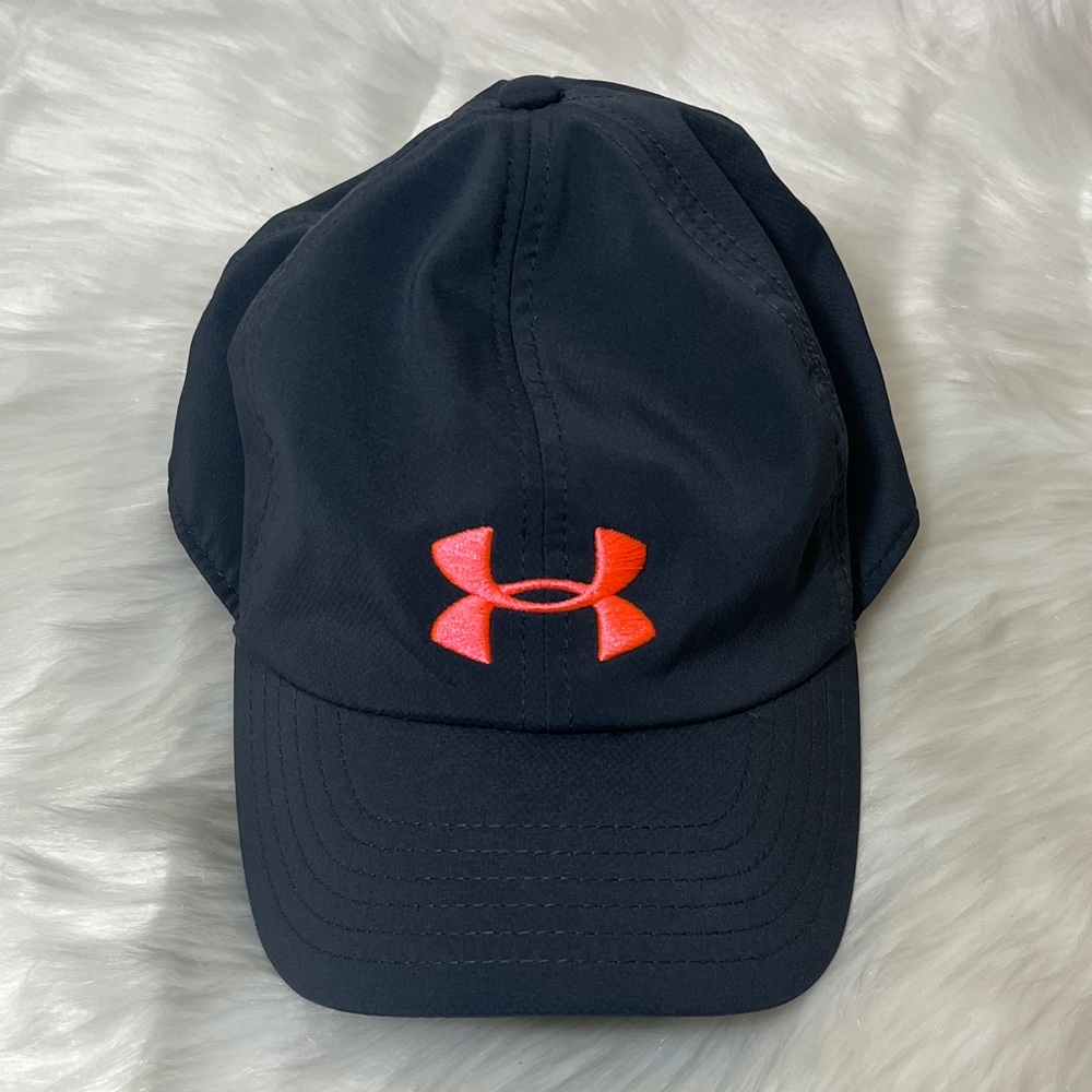 Under Armour Gray Hat with Vibrant Pink Logo